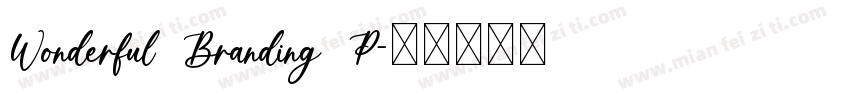 Wonderful Branding P字体转换